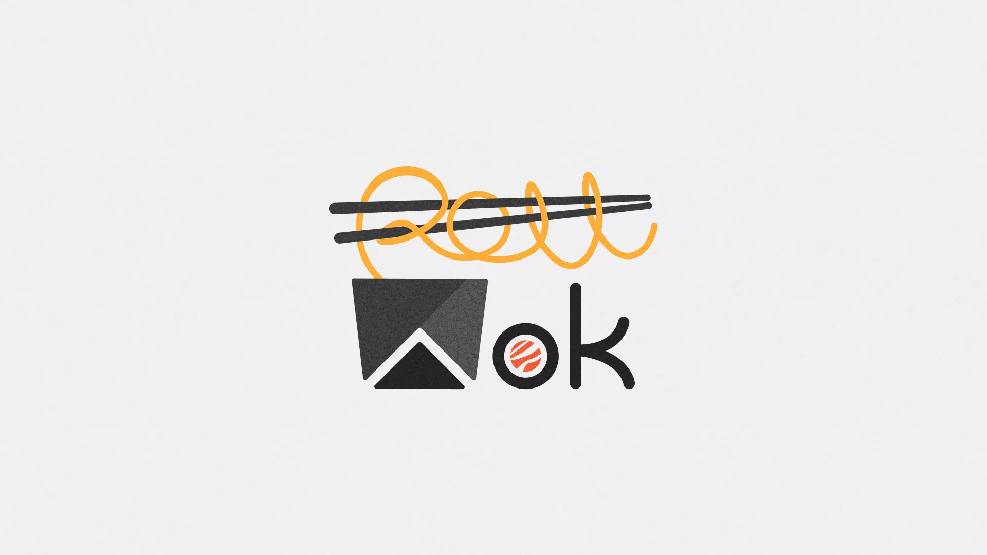 Разработка логотипа суши-бара «Roll Wok Club» в Балтийске